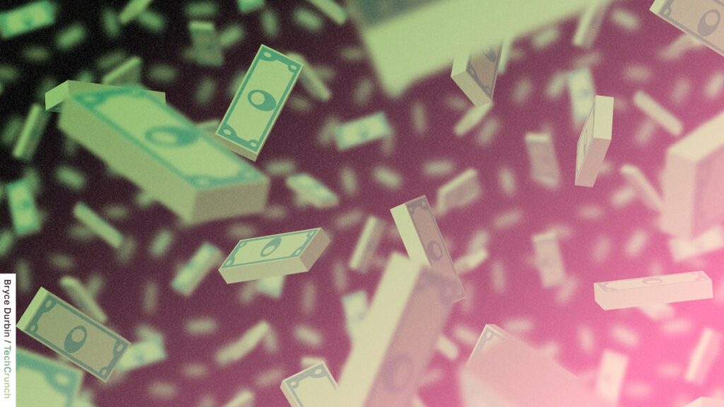 illustration of money raining down