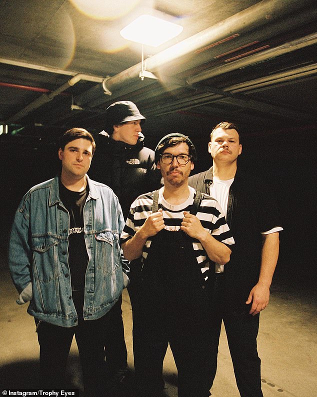 Australian punk band Trophy Eyes (pictured) have given a health update for the young fan who was seriously injured during a recent show