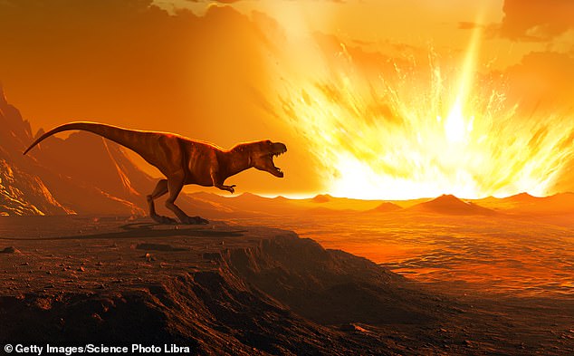 It is now well known that the dinosaurs were wiped out by the Chicxulub impact event - a falling asteroid or comet that crashed into a shallow sea in what is now the Yucatan Peninsula in Mexico about 66 million years ago (picture photo)