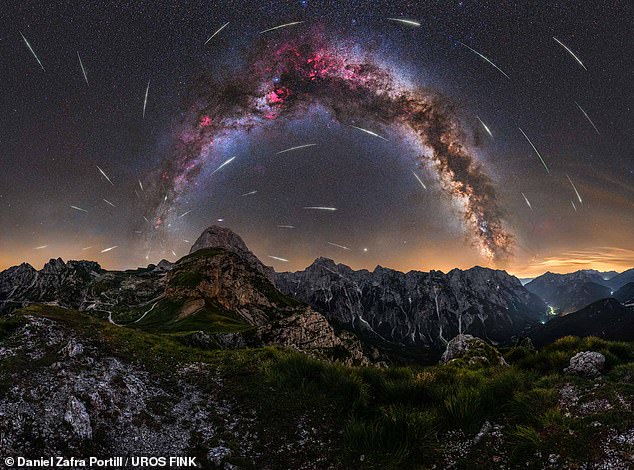 The Perseids (photo from Slovenia) are considered the best meteor shower of the year.  The pieces of space debris that interact with our atmosphere to create the meteor shower originate from Comet Swift-Tuttle