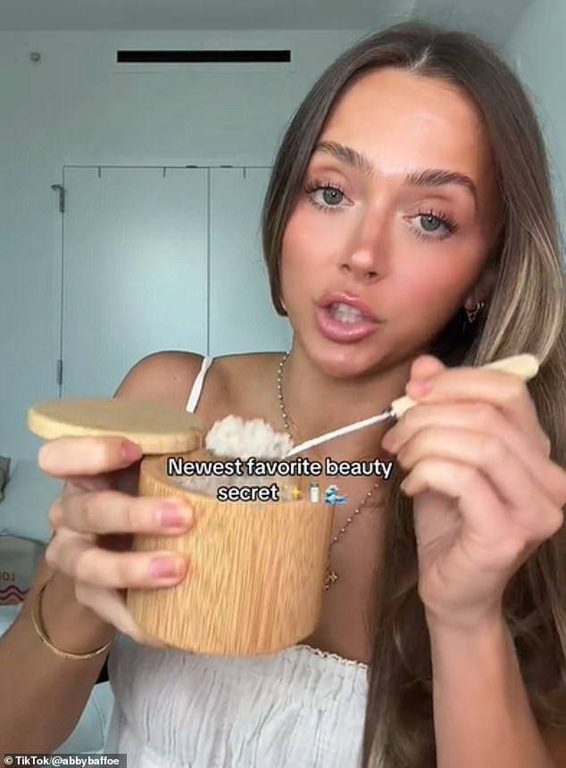 The latest in a flurry of so-called miracle health tips is Celtic sea salt, which has gone viral globally on TikTok (pictured) and has been recommended as a hormone-balancing supporter by a Vogue nutritionist.